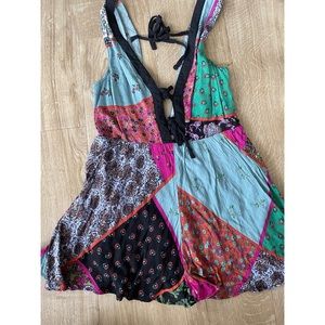 Urban outfitters patchwork romper